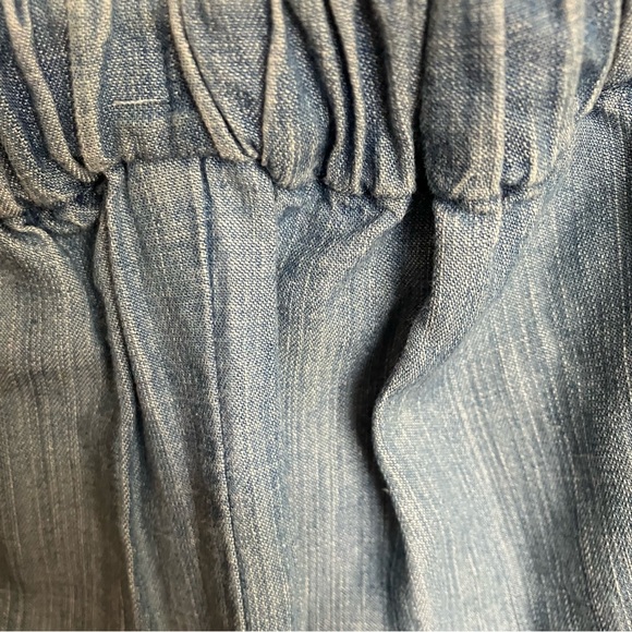 J Crew Pleated Wide Leg Chambray Crop- Size 4 - Picture 7 of 8